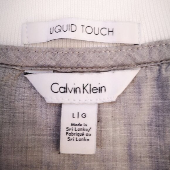 Calvin Klein Liquid Touch Men's Size Large Short Sleeve White Polo - Picture 4 of 11